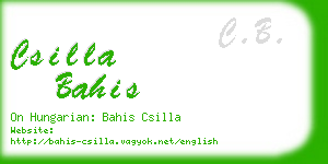 csilla bahis business card